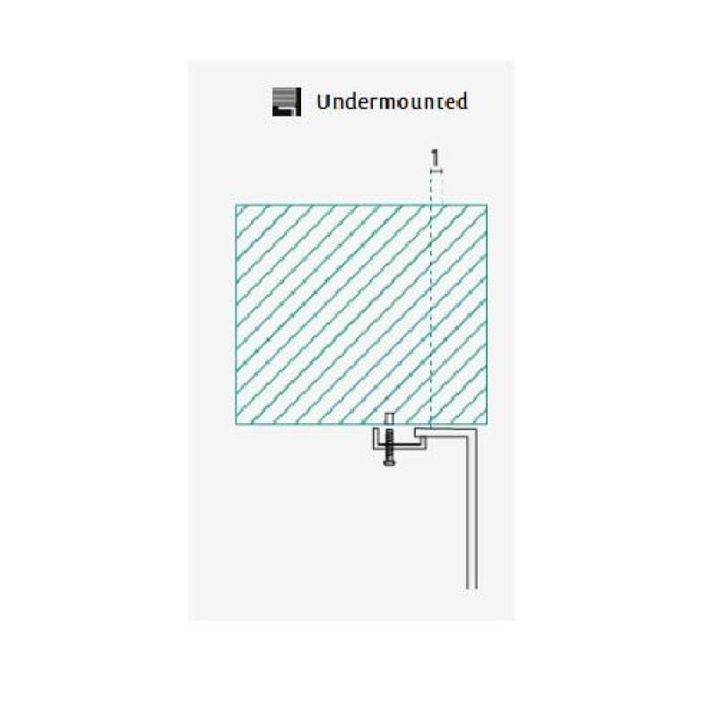 Banka P18380 Acciaio inox Lavello rotondo poco profondo con sgocciolatoio 45 cm Da incasso e sottopiano 1208970057