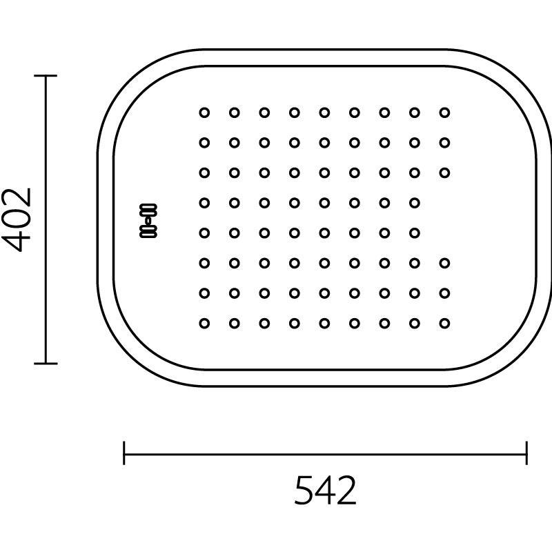 Banka Boston Acciaio inox Lavello poco profondo con sgocciolatoio 542 x 402 mm Da incasso 1208970073