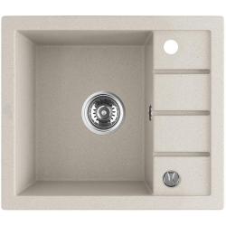 Aquadesign Somerset Lavello da Appoggio in Granito Sabbia Beige con Piccolo Scolatoio 570 x 495 mm 1208970083