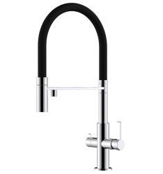 Ausmann Claridge Miscelatore da Cucina a 3 Vie con Beccuccio Flessibile e Acqua Filtrata – Cromo - 1208970091