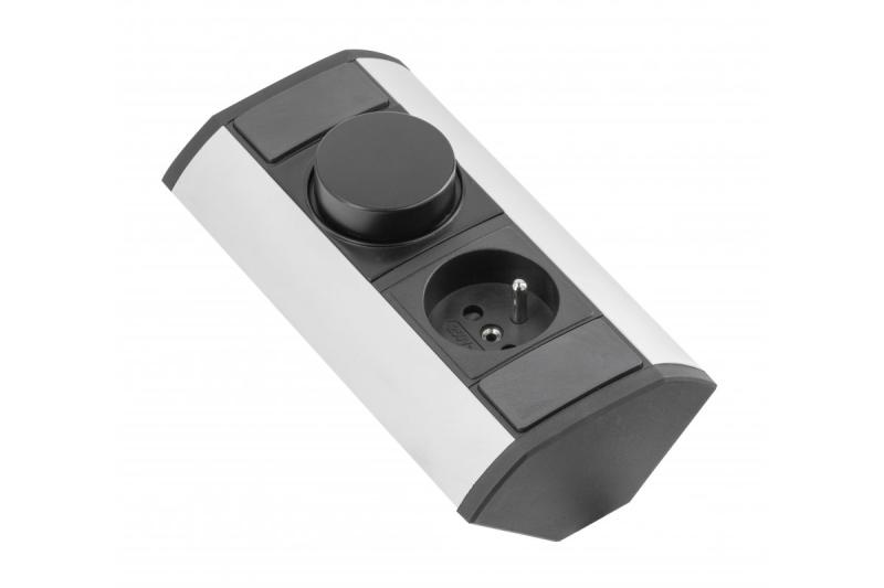 MINI prolunga ad angolo con regolatore CCT e presa di corrente con messa a terra 230V 16A