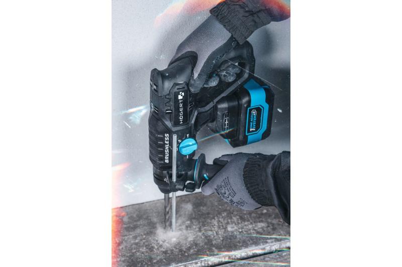 HÖGERT trapano a percussione a batteria, senza spazzole, 18V, con funzione scalpello