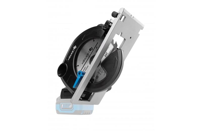 HÖGERT sega circolare a batteria, 18V, senza batteria, attacco per aspirapolvere.
