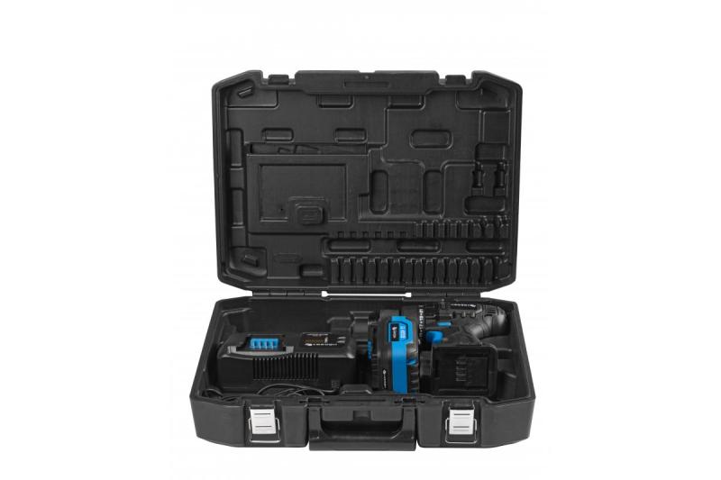 HÖGERT trapano a batteria 18V, set con batteria, caricabatterie, portabit, contenitore per punte