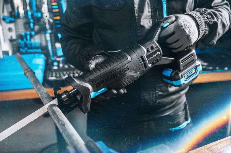 HÖGERT set met accu-reciprozaag, 18V, borstelloos, accu, oplader, accessoires