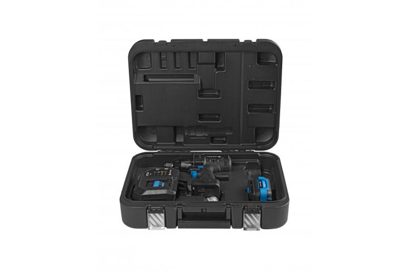 HÖGERT set avvitatore a impulsi a batteria, senza spazzole, 18V, con batteria, caricabatterie.