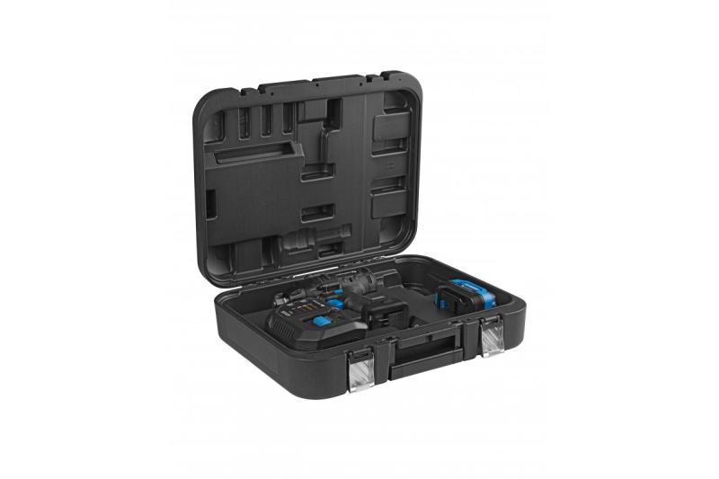 HÖGERT set avvitatore a impulsi a batteria, senza spazzole, 18V, con batteria, caricabatterie.