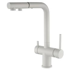 Ausmann Ellington Miscelatore da Cucina a 3 Vie con Doccetta Estraibile e Acqua Filtrata – Bianco - 1208970496