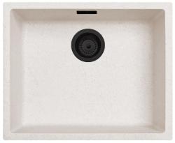 Zand Wit Creme Lavabo 50x40 cm Sottopiano, Soprapiano e Incasso a Filo con Tappo Nero Opaco 1208970545