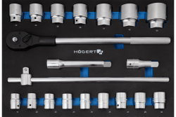 Set di attrezzi a cricchetto da 3/4", 20 pezzi, inserto in EVA