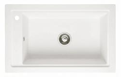 Graniteland Magra Graniti Bianco Lavabo da appoggio 686 x 427 mm con foro per rubinetto e tappo in acciaio inossidabile 1208970614