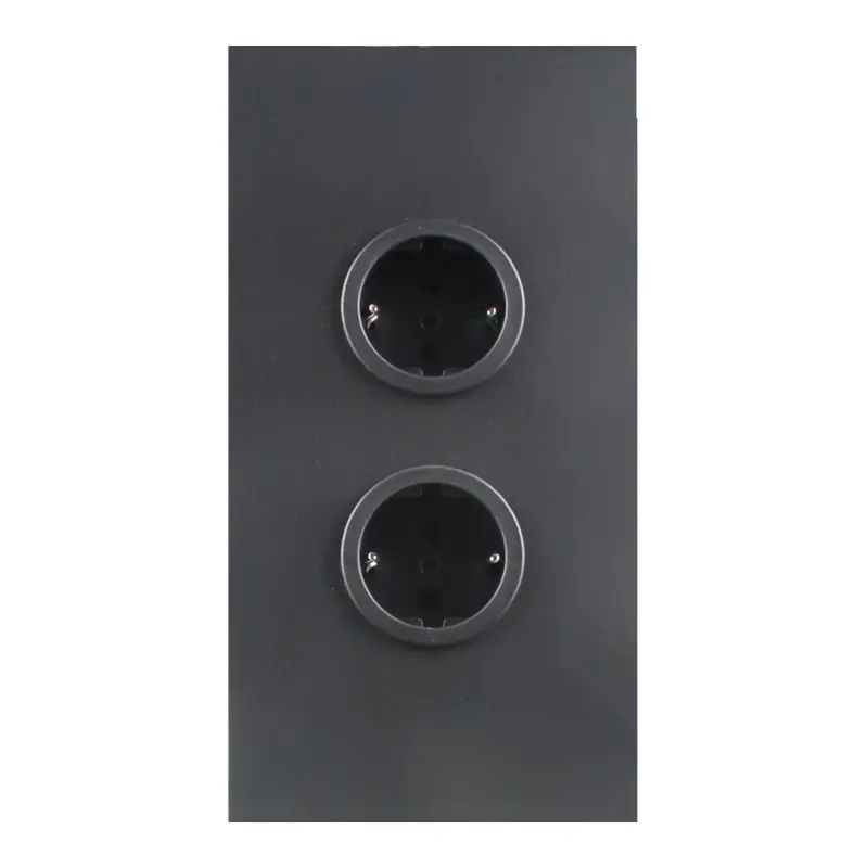 Zuil energetica con 2 prese con messa a terra nero 1208970642