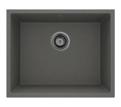 GraniteMy Universal Graniti Grigio, scuro Lavabo 50x40 cm Da incasso, Sottotop e Filotop con tappo in metallo Gun 1208970754