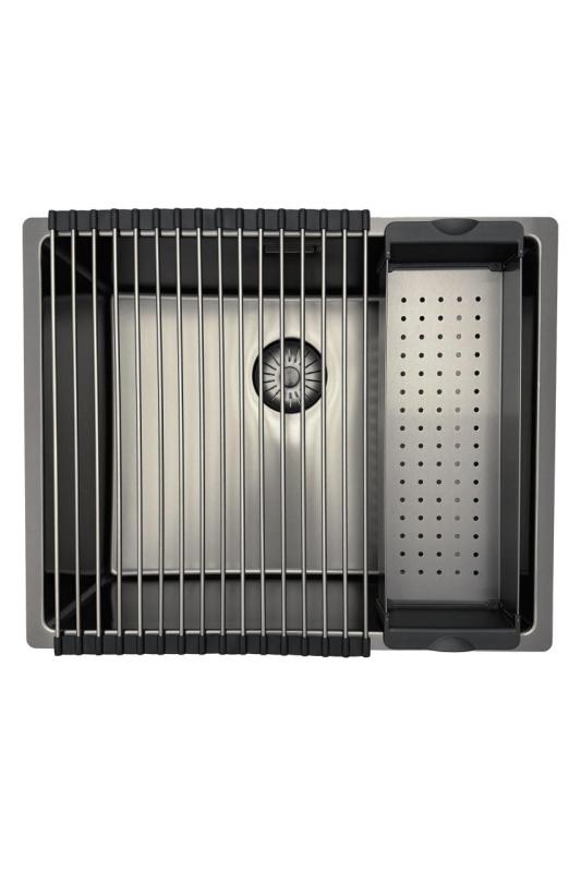 Pure.Sink Prestige Set combinato Lavello Gun Metal 50x40 cm con rubinetto da cucina Gun Metal 1208970763