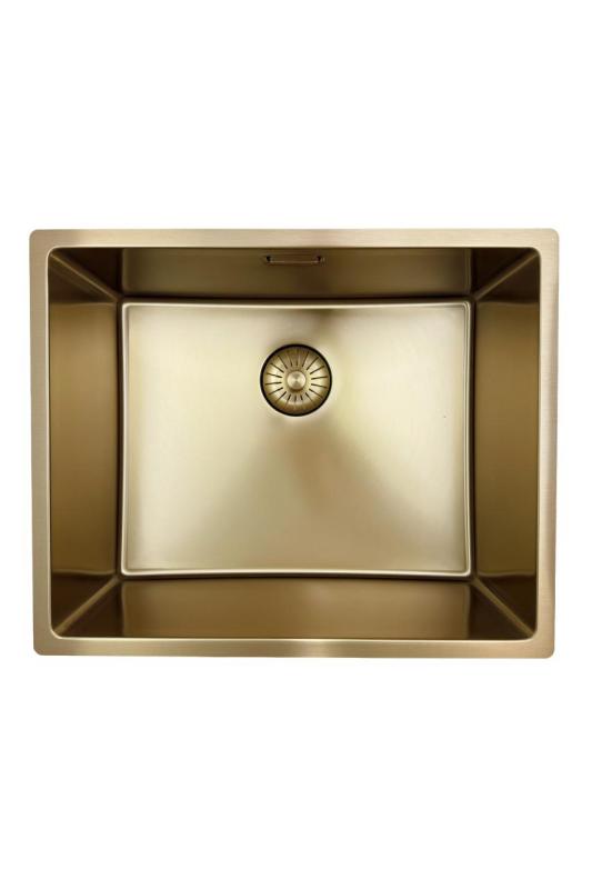Pure.Sink Prestige Set combinato Lavabo dorato 50x40 cm con Rubinetto da cucina dorato 1208970764