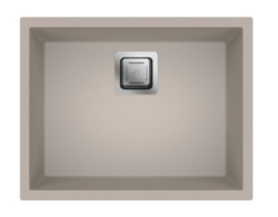 Dura Stretto Quarzo Sottotop e Sopratop Lavello Sabbia Beige 56x44 cm 1208970767