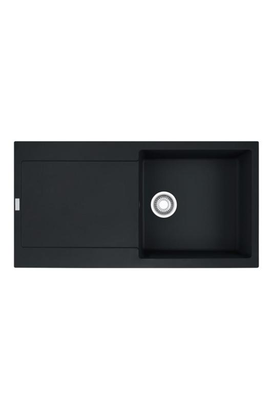 Franke Maris MRG 611-97 Fragranite Nero Opaco Lavabo 97 x 50 cm con Zona di Scopino 114.0628.967