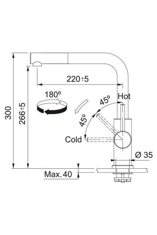 Franke Smart Glenda Rubinetto da cucina in acciaio inossidabile con bocchetta estraibile 115.0706.986