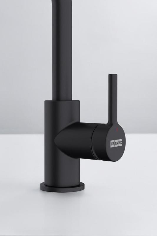 Franke Lina L Rubinetto da Cucina con Bocchetta Girevole Nero 115.0693.393
