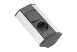 Prolunga angolare MINI con interruttore e presa Schuko 230 V 16 A