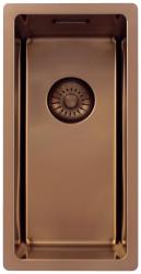 Pure.Sink Exclusivo piccolo lavandino in rame 18x40 cm, raggio 10mm, da incasso, da appoggio e da montaggio PEX1840-62