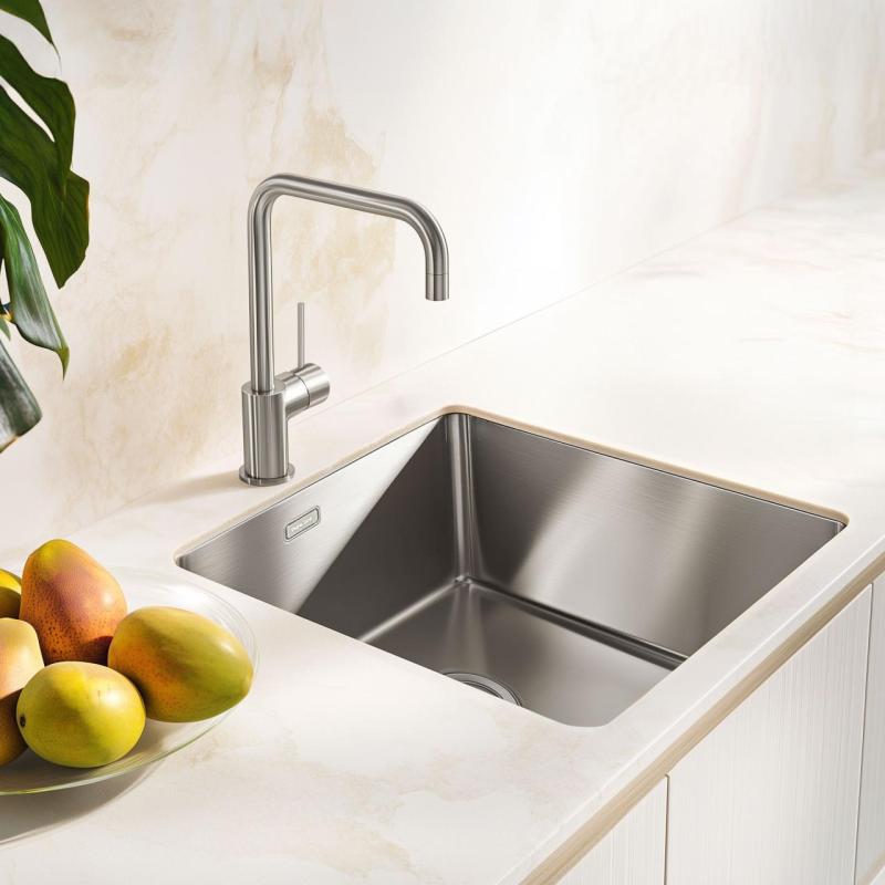 Pure.Sink Exclusivo RVS lavello 40x40 cm raggio 10mm sottotop, filotop e sopratop PEX4040-02
