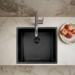 Pure.Sink Exclusivo Lavello iGun Metal 45x40 cm raggio 10mm sottotop, filotop e sopratop PEX4540-61