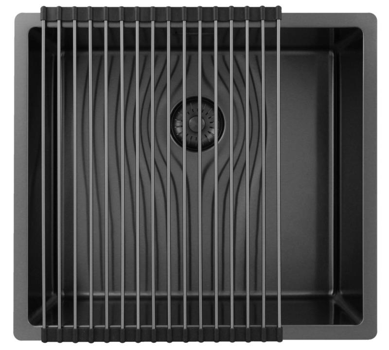 Pure.Sink Exclusivo Lavello iGun Metal 45x40 cm raggio 10mm sottotop, filotop e sopratop PEX4540-61