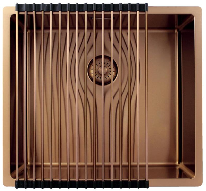 Pure.Sink Exclusivo Lavello in rame 45x40 cm raggio 10mm per sottotop, top piatto e sopraelevato PEX4540-62