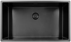 Pure.Sink Exclusivo grande lavello Gun Metal 70x40 cm raggio 10mm sottotop, incasso e sopratop PEX7040-61