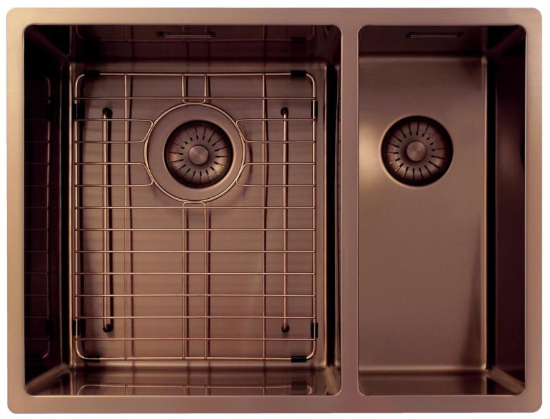 Pure.Sink Exclusivo Ottone 1,5 vasca e mezza 34+18 cm raggio 10mm PEX341840-62