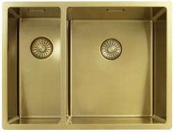 Pure.Sink Exclusivo Oro 1,5 lavabo doppio 18+34 cm raggio 10mm PEX183440-60