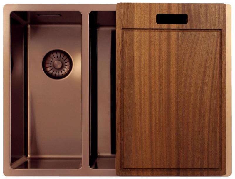 Pure.Sink Exclusivo Rame 1,5 vasca da bagno e mezzo 18+34cm raggio 10mm PEX183440-62