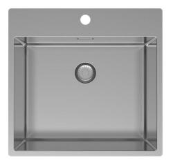 Pure.Sink Exclusivo Lavello in acciaio inossidabile 54x52cm Tapwing con foro per rubinetto raggio 10mm PEX5040T-02
