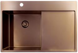 Pure.Sink Exclusivo Lavabo in rame con zona di scolo 78x52 cm Tapwing a sinistra PEX4078LT-62