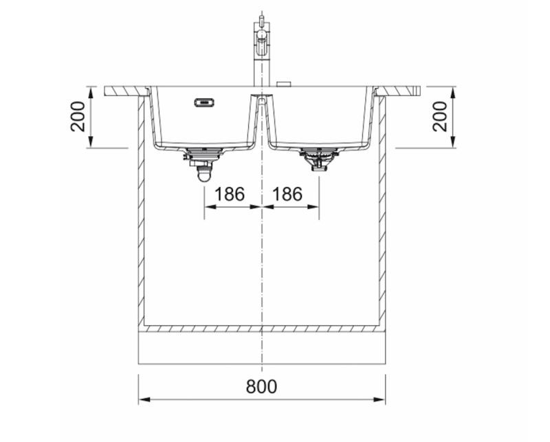 Franke Maris MRG 120-35-35 Fragranite Coffee cream doppio lavabo sottotop 125.0725.661