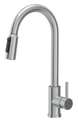 Rubinetto da cucina Quadri Viora in acciaio inossidabile a 3 vie con un ulteriore connessione per acqua filtrata 1208971404