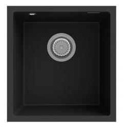 Graniteland Miniva Lavandino in granito Nero sottopiano 385x410 mm 1208971450