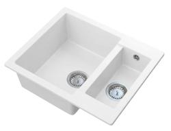 Graniteland Adda Granito Bianco 1.5 Lavabo da Appoggio 600x495mm 1208971455