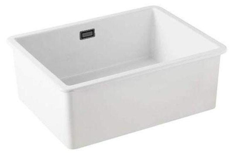 Ausmann Ceramic Ember Ceramic White Sink - Top Mount and Undermount 54 x 40 cm with Gun Metal Plug 1208971493