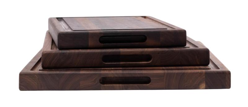 Woodsea Butcher Groove L - Tagliere in legno di noce con canale di succo 60x45 cm 1208971536