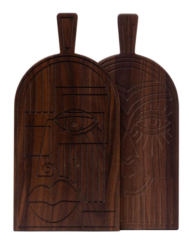 Woodsea Mask Noce - Tagliere e serviplatti in legno di noce Woodsea Mask 38x19 cm 1208971561