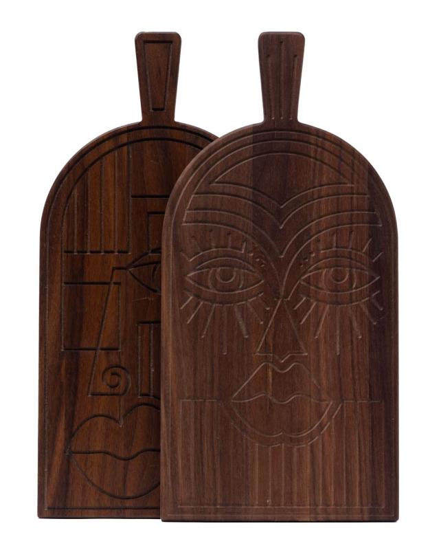 Woodsea Mask Noce - Tagliere e serviplatti in legno di noce Woodsea Mask 38x19 cm 1208971561