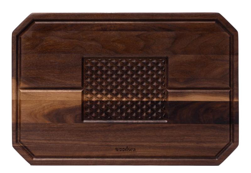 Woodsea Castle Steak - Tagliere e piatto da servizio in legno di noce 45x30 cm 1208971569