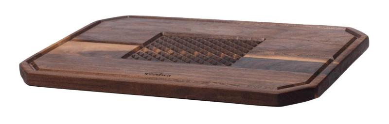 Woodsea Castle Steak - Tagliere e piatto da servizio in legno di noce 45x30 cm 1208971569
