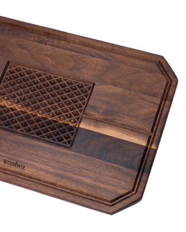 Woodsea Castle Steak - Tagliere e piatto da servizio in legno di noce 45x30 cm 1208971569