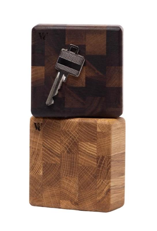 Woodsea End Grain Walnut - Portachiavi in Noce 9x9 cm 1208971601