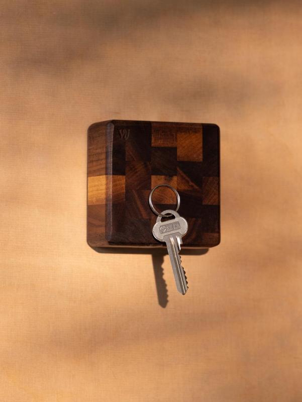 Woodsea End Grain Walnut - Portachiavi in Noce 9x9 cm 1208971601