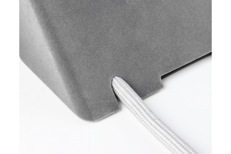 Presa per mobili SOFITO, 2xSCHUKO, USB A+C, cavo 1,5 m, grigio flock