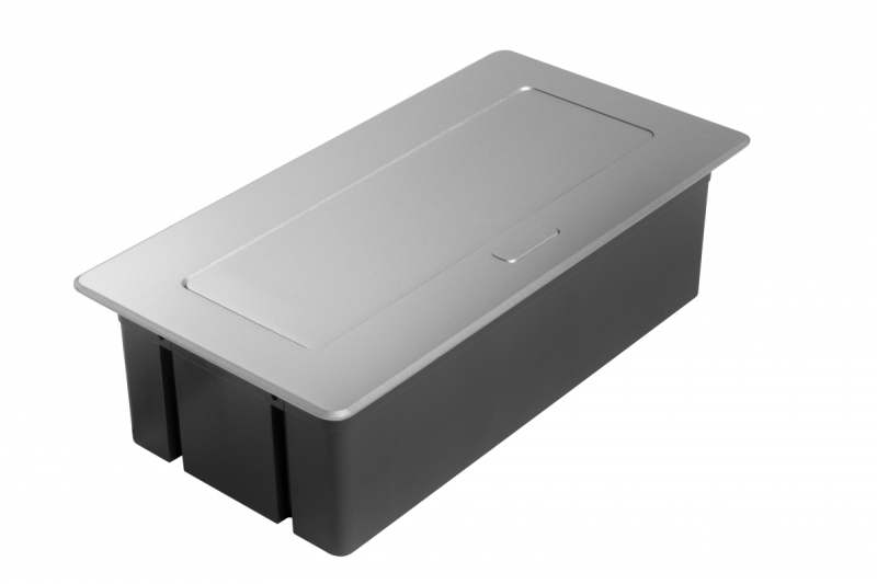 Presa per mobili MULTISOFT, 2xSHUKO, USB A+C, RJ45, cavo 1,5 m, alluminio